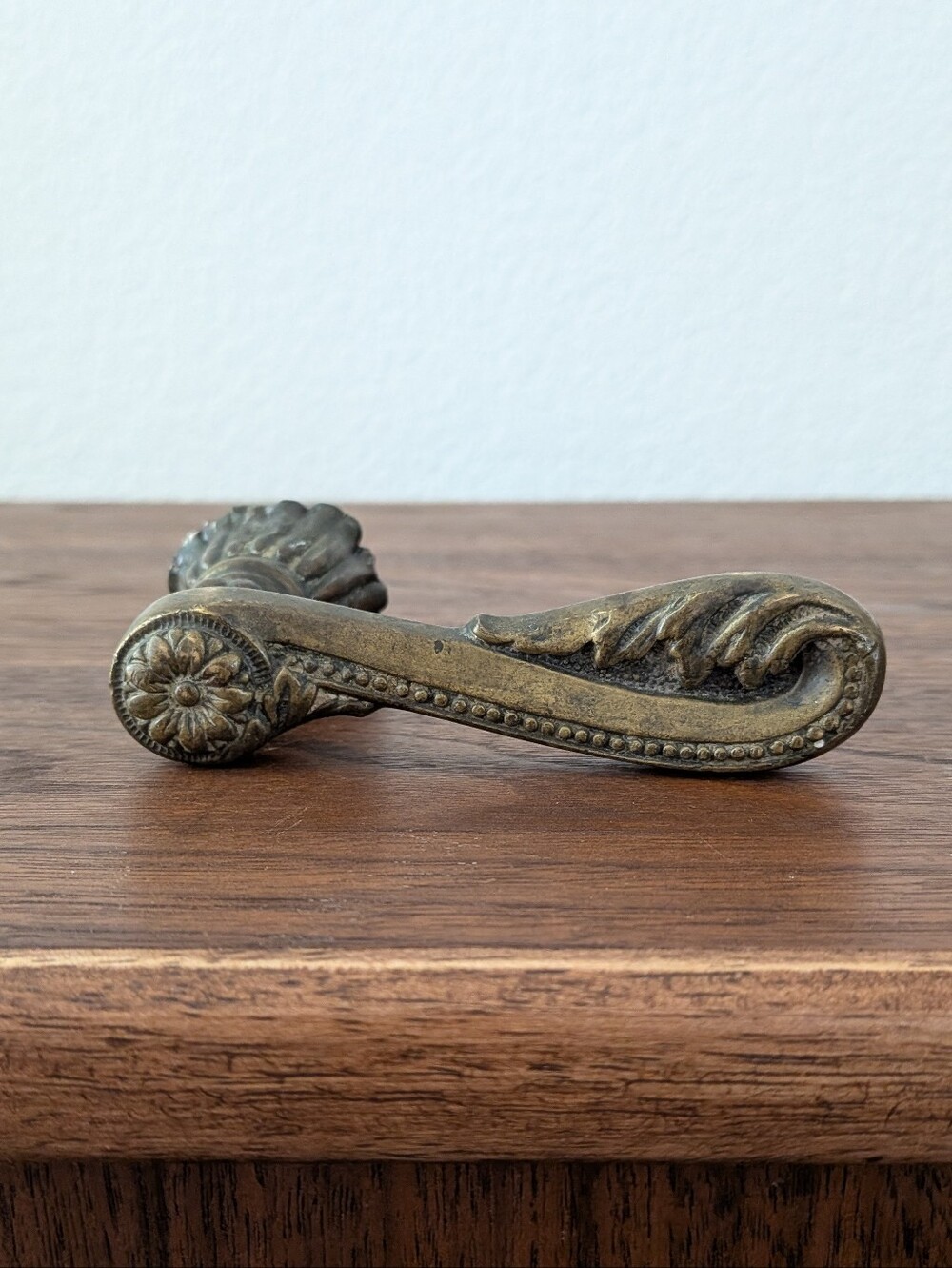 Antique Victorian Solid Cast Brass Ornate Interior Door Handle Lever Hardware